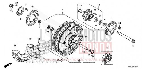 HINTERRAD (SPEICHE) CB1100SAE de 2014